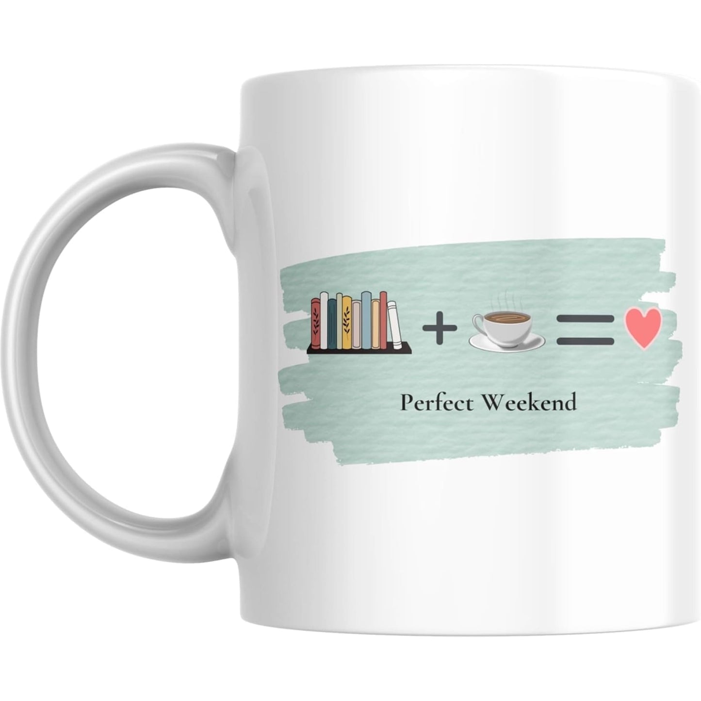 Coffee Mug Books Plus Coffee Equals Love - Coffee Mugs