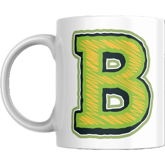 Coffee Mug - Decorative Colorful Alphabet Letter - Coffee Mugs