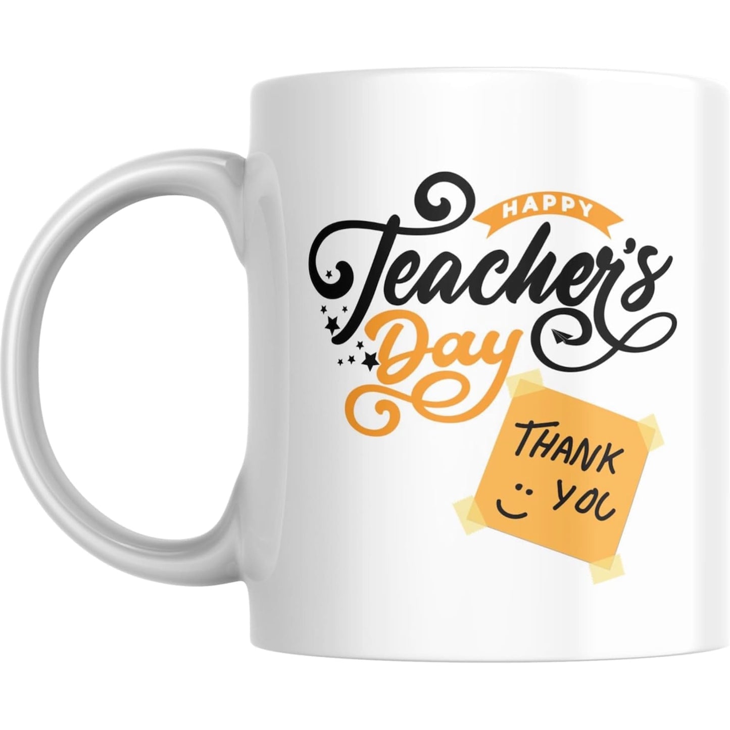 Coffee Mug Happy Teacher’s Day with Thank You Note Print - Coffee Mugs