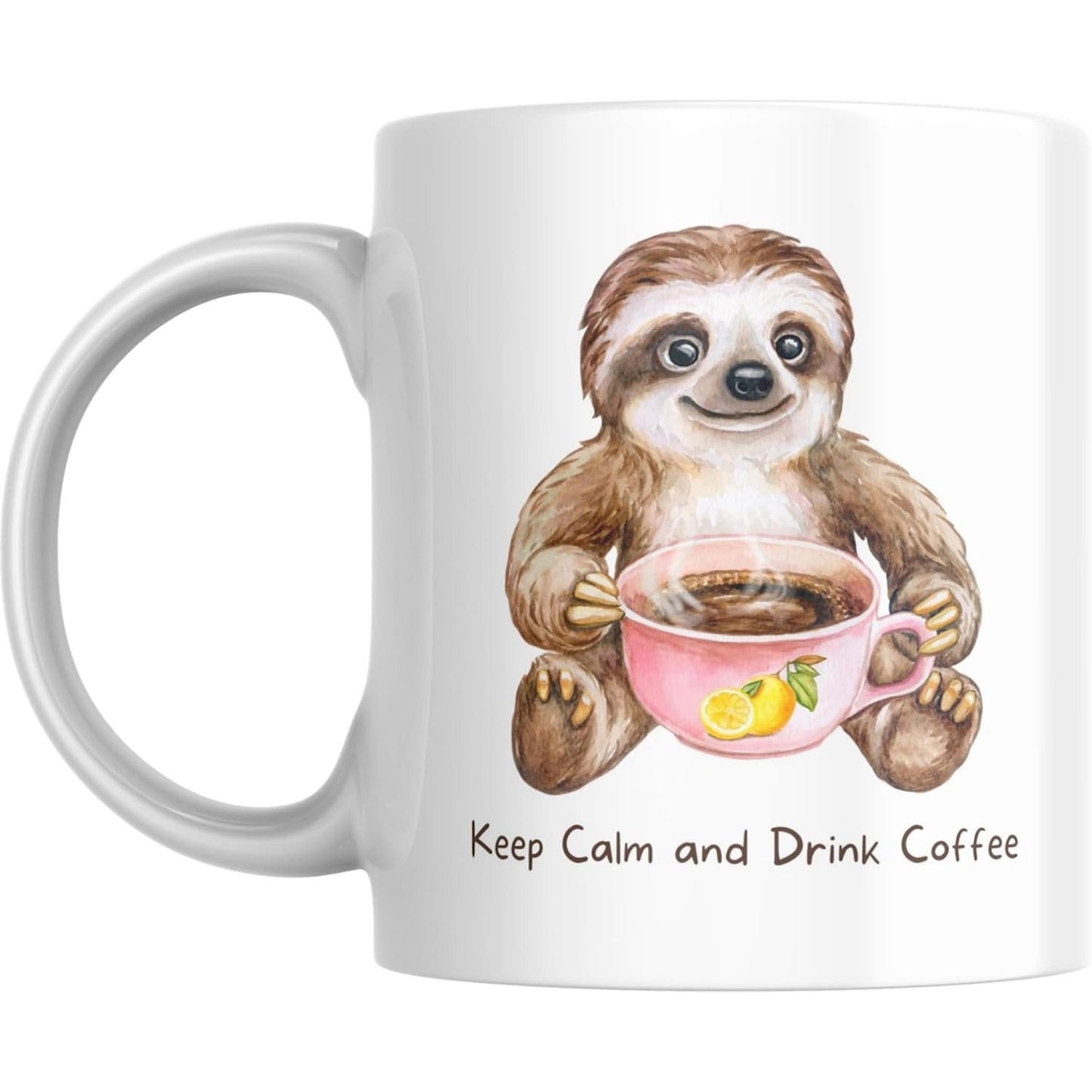 Coffee Mug Keep Calm and Drink Coffee Sloth - Coffee Mugs