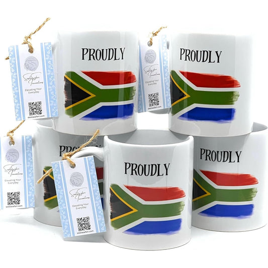 Coffee Mug Proudly South African Flag - Coffee Mugs