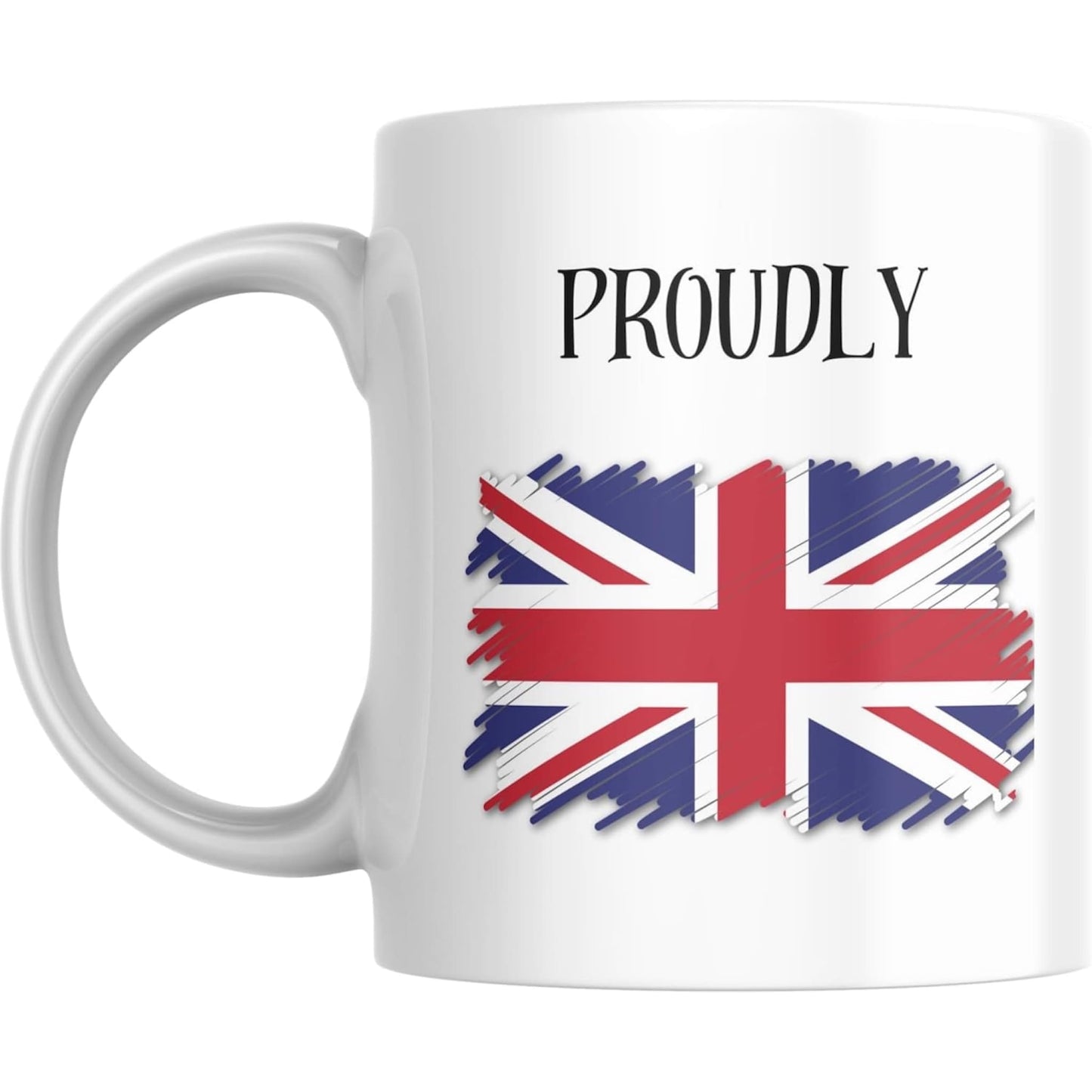 Coffee Mug Proudly UK Flag Print - Coffee Mugs