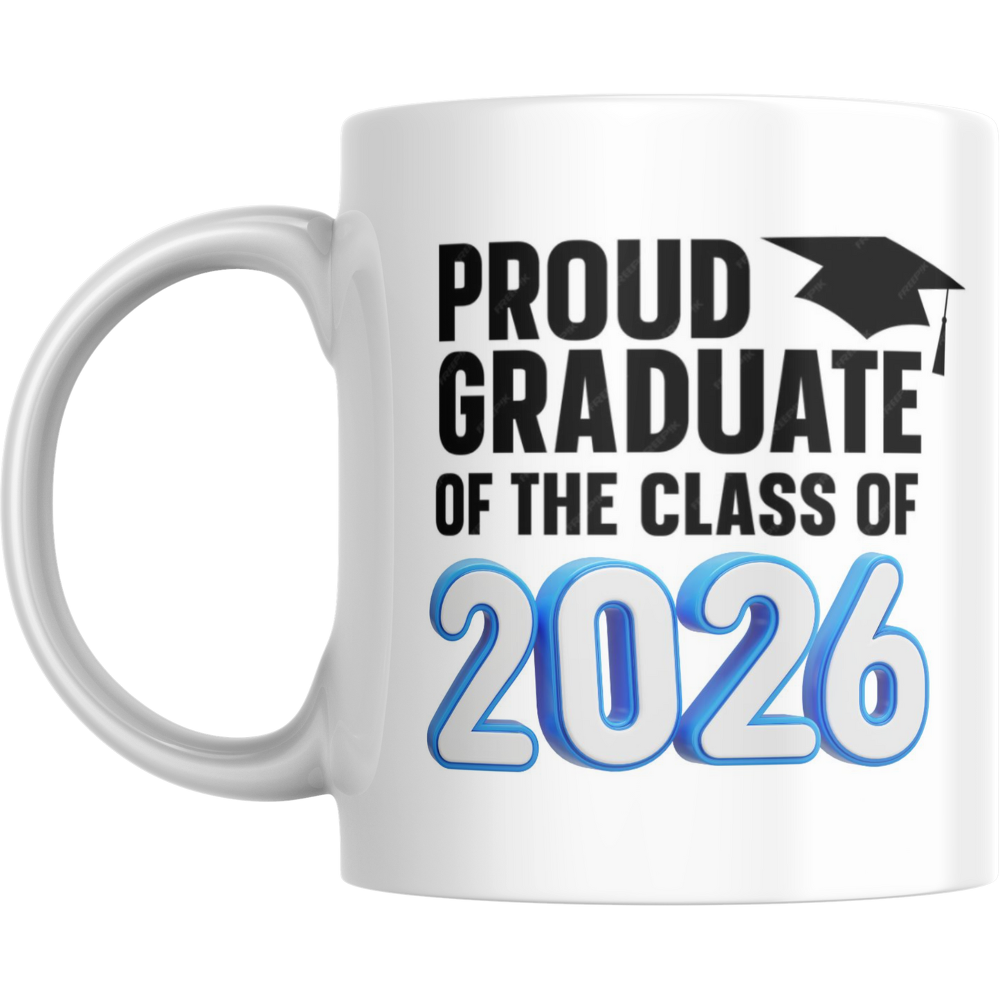 Coffee Mug | Proud Graduate Class of 2026 Blue | Graduation Gift