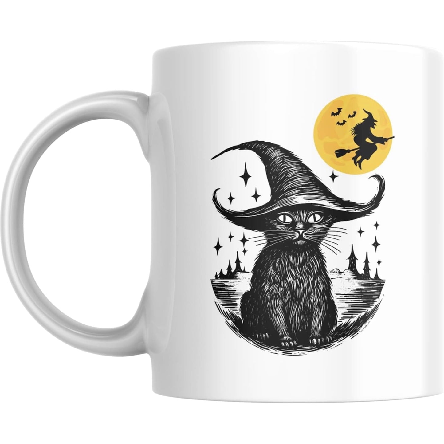 Coffee Mug Halloween Cat Witch - Coffee Mugs