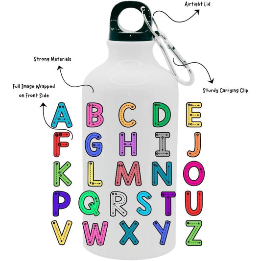 Kids Water Bottle Alphabet Letters - Water Bottle