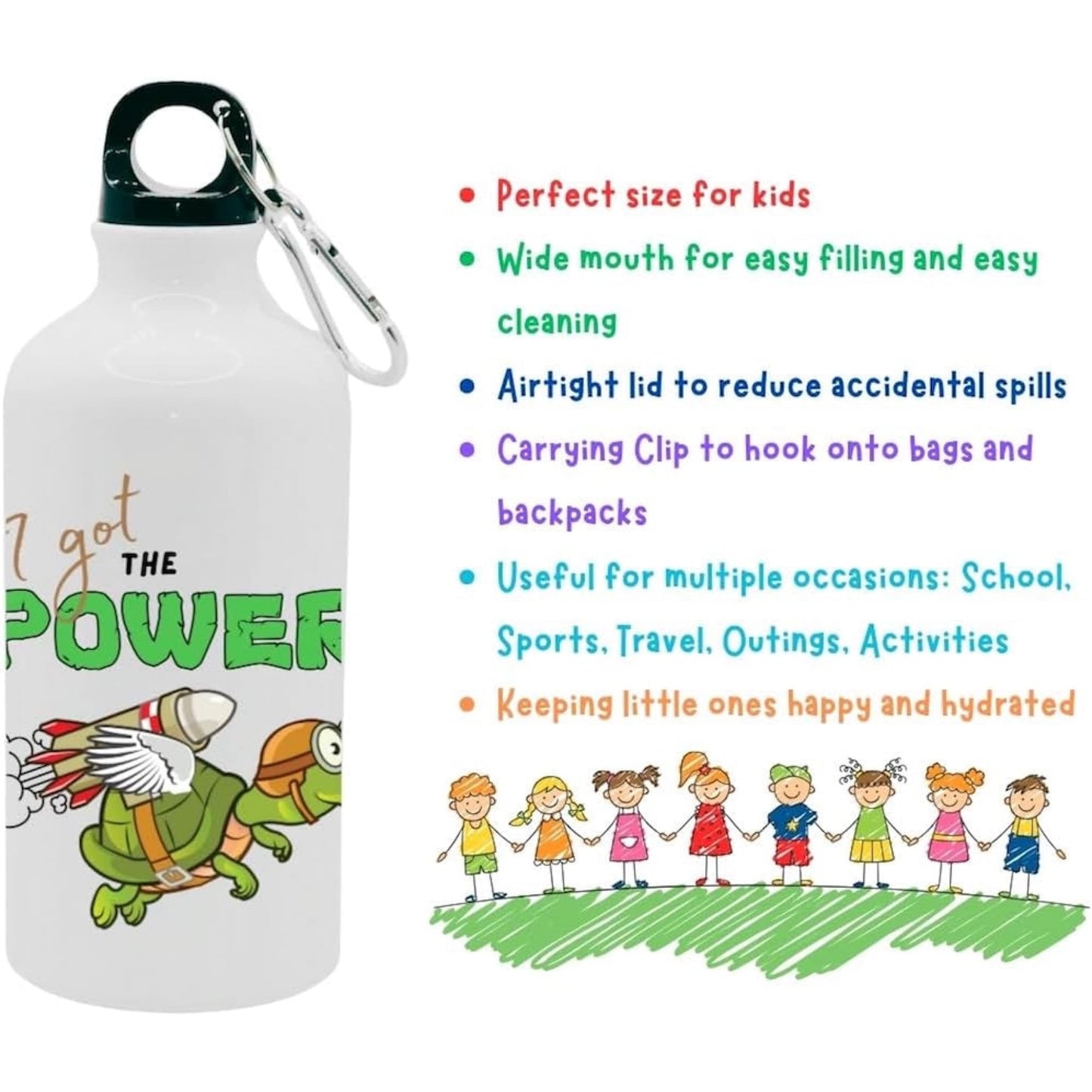 Kids Water Bottle Jetpack Tortoise - Water Bottle