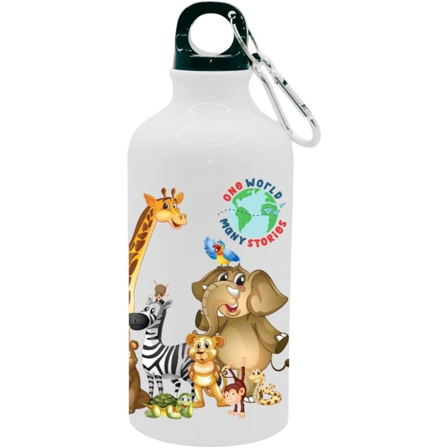 Kids Water Bottle One World Many Stories Animal Safari - Water Bottle
