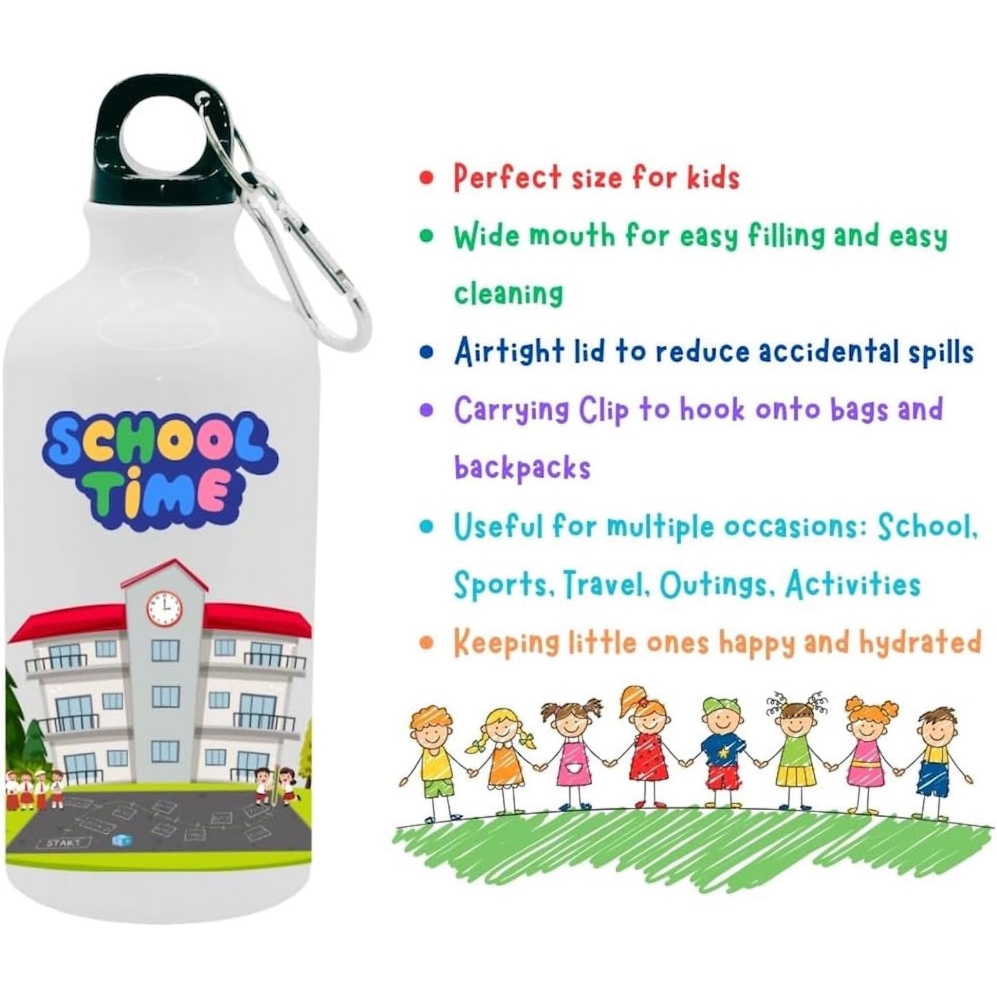 Kids Water Bottle School Time - Water Bottle