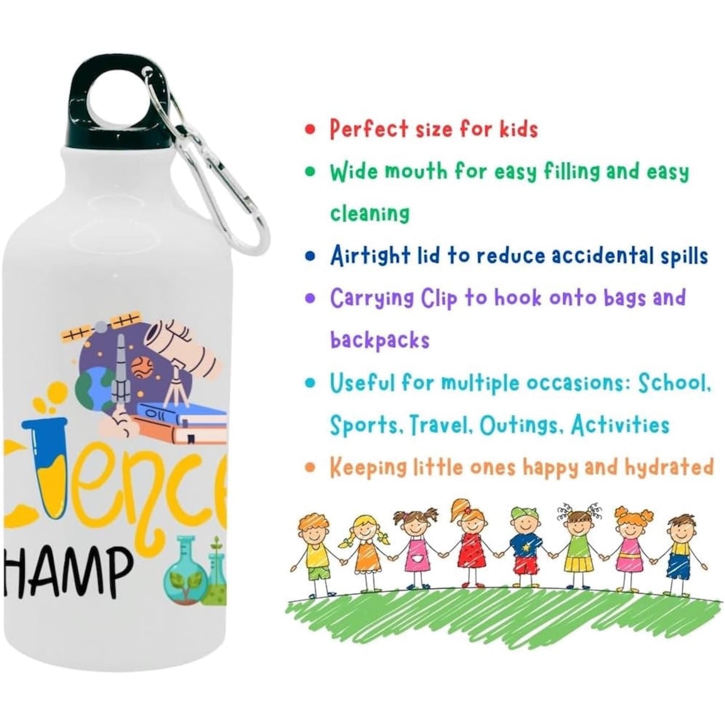 Kids Water Bottle Science Champ - Water Bottle