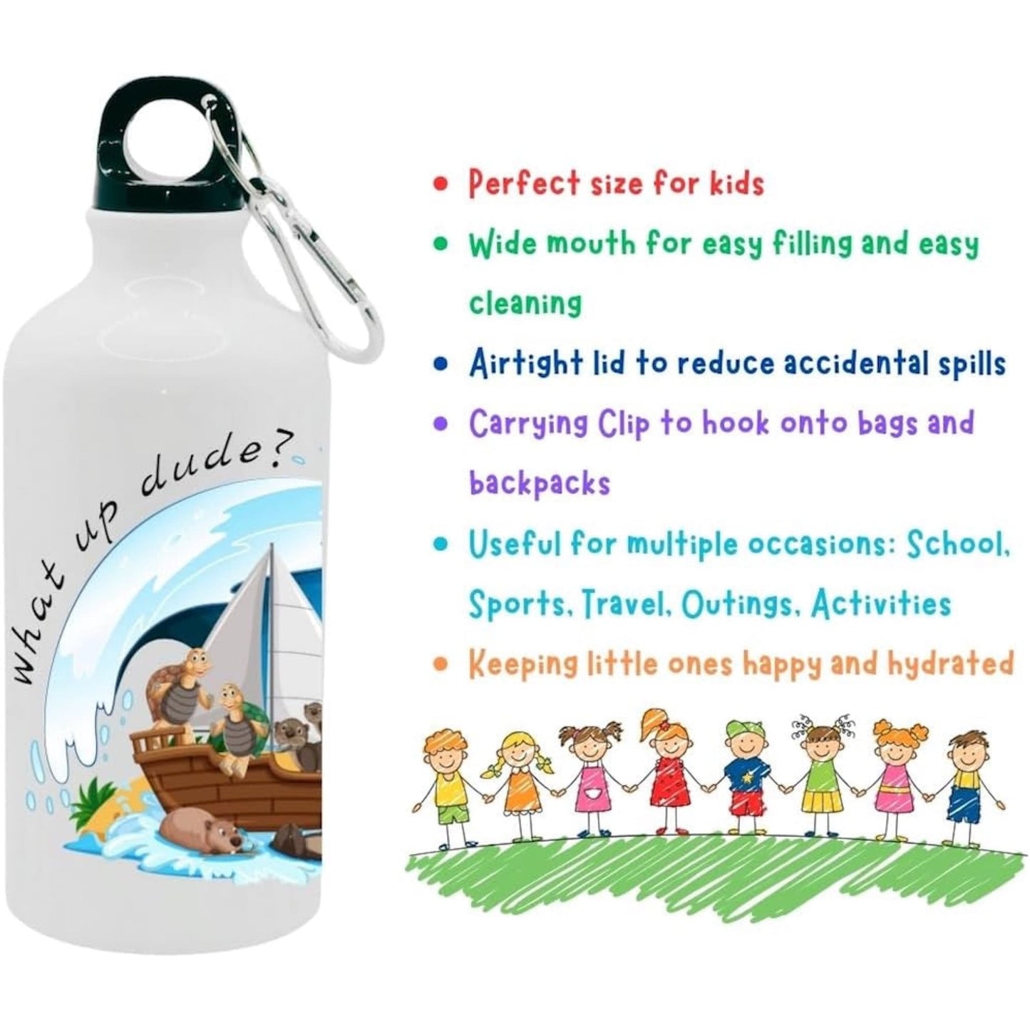 Kids Water Bottle What Up Dude Tidal Wave - Water Bottle