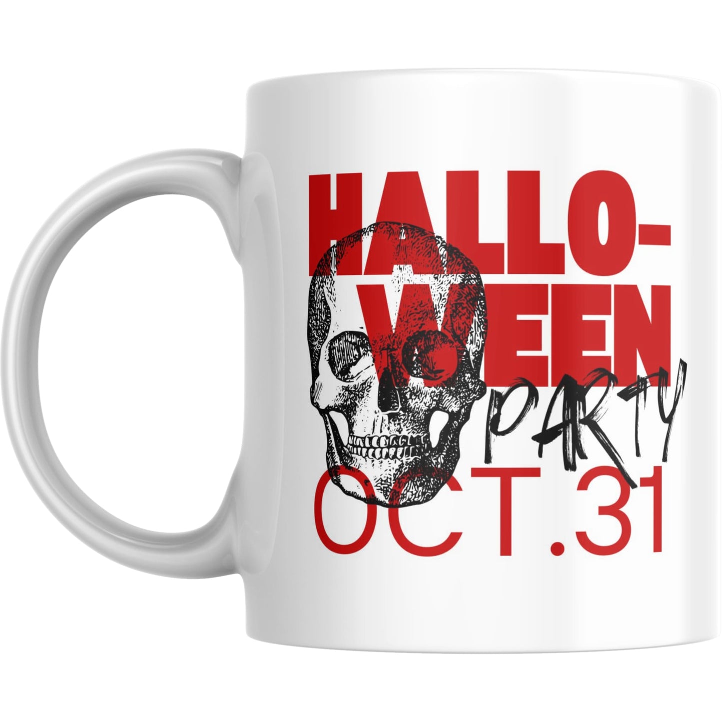 Mug - Halloween Party Skull Novelty Invitation Gift - Coffee Mugs