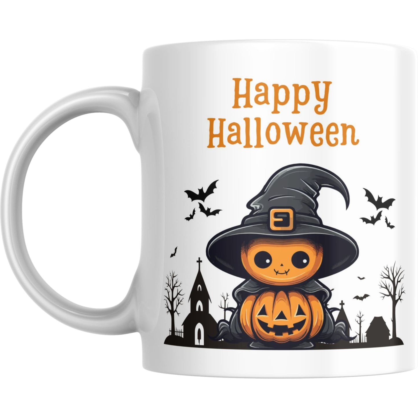 Mug - Happy Halloween Cute Witch Pumpkin Gift - Coffee Mugs