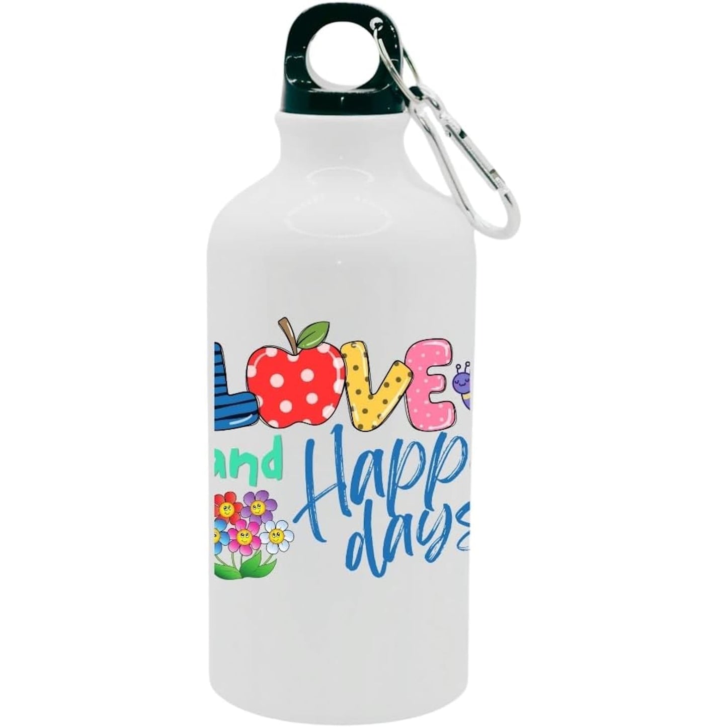 Water Bottle Love and Happy Days - Water Bottle