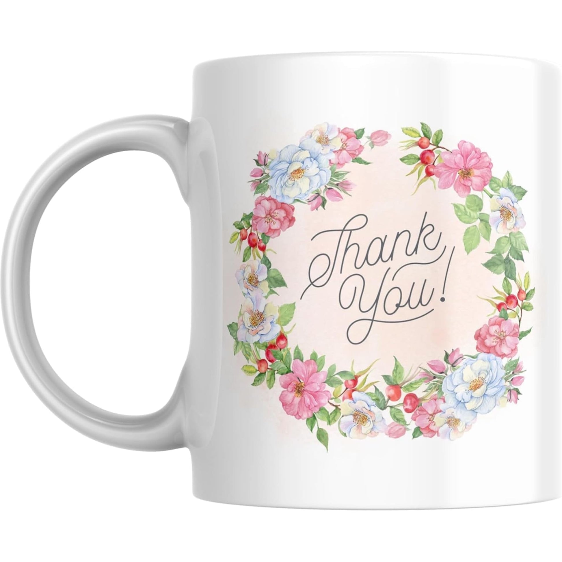 Coffee Mug Floral Thank You - Coffee Mugs