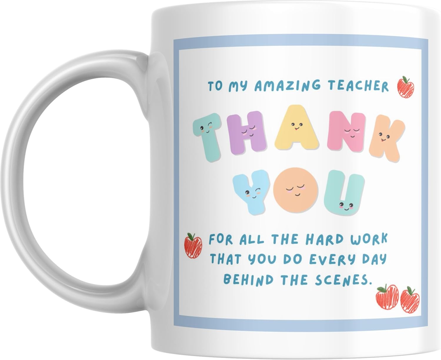 Coffee Mug Amazing Teacher Thank you (blue) - Coffee Mugs