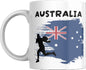 Australian Rugby Fan Gift Coffee Mug with Flag Print