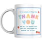 Mug - Amazing Teacher Thank You with Blue Outline - Coffee Mugs