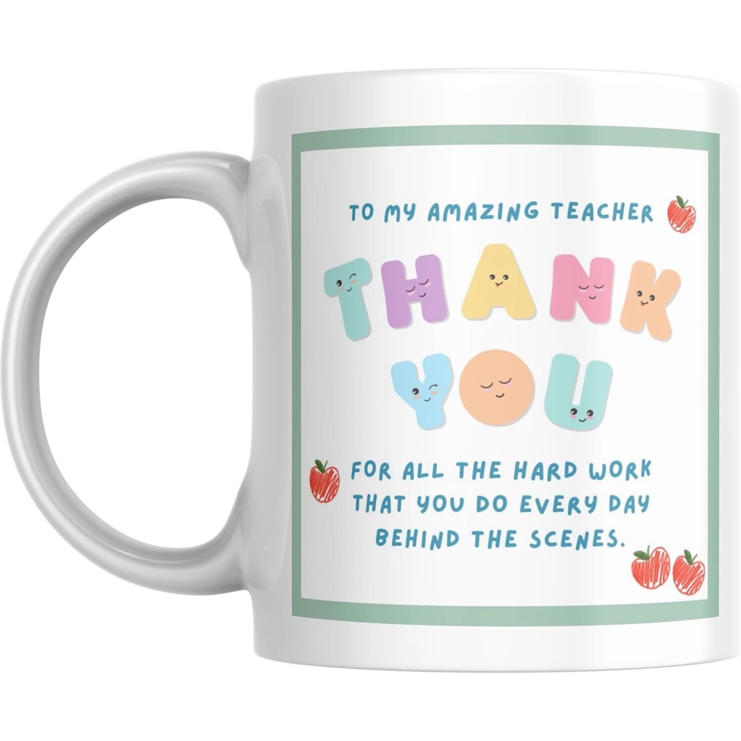 Coffee Mug Amazing Teacher Thank You (green) - Coffee Mugs