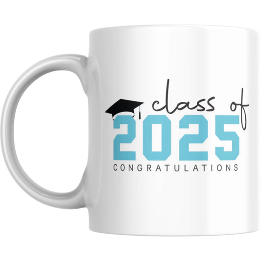 Coffee Mug - Class of 2025 Congratulations Blue - Coffee Mugs