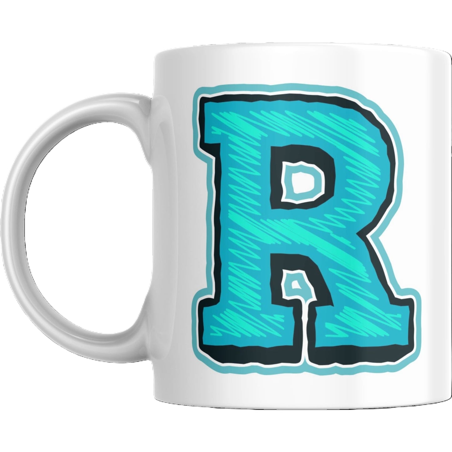 Coffee Mug - Decorative Colorful Alphabet Letter - Coffee Mugs
