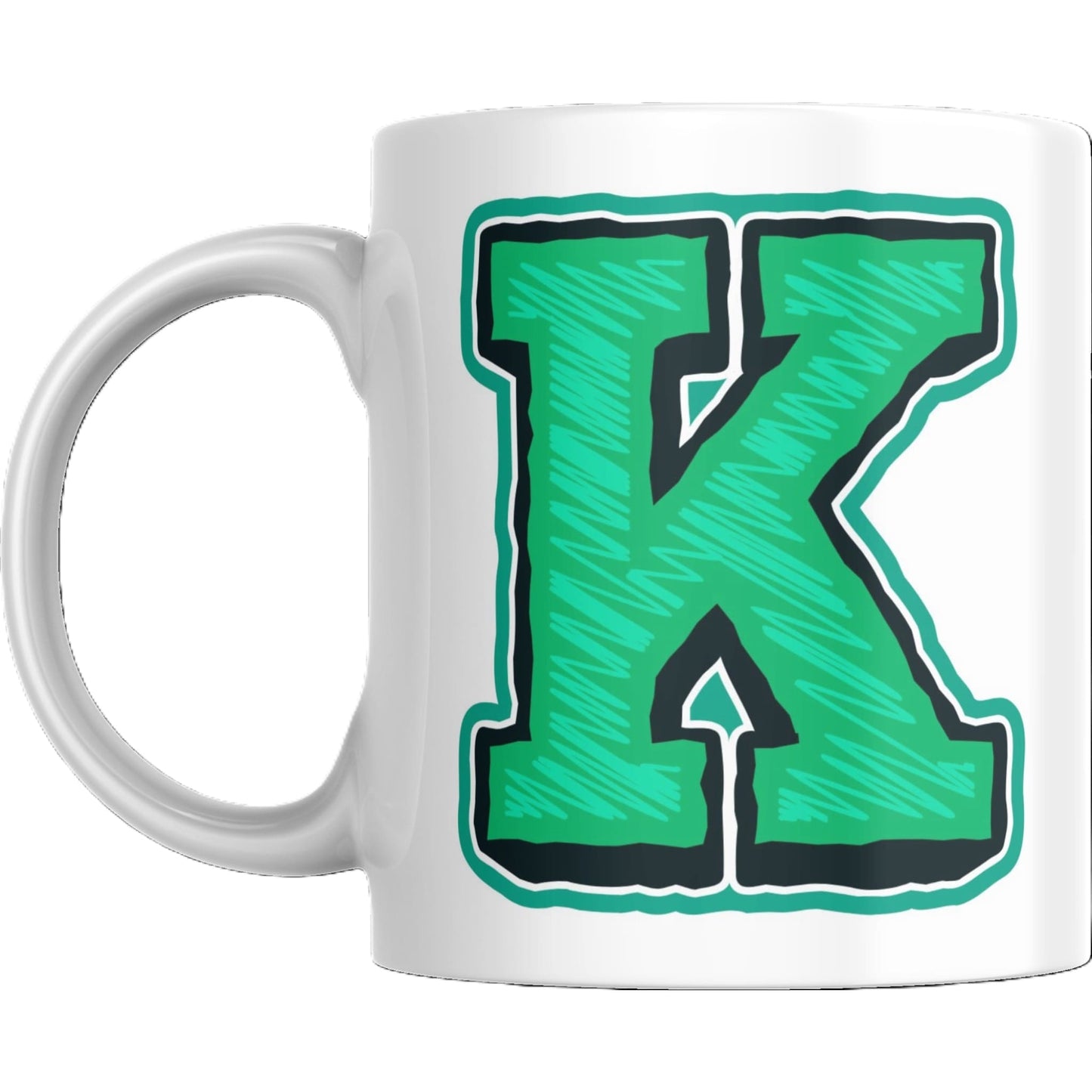 Coffee Mug - Decorative Colorful Alphabet Letter - Coffee Mugs