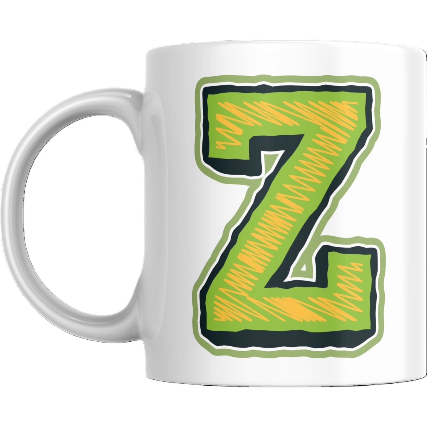Coffee Mug - Decorative Colorful Alphabet Letter - Coffee Mugs