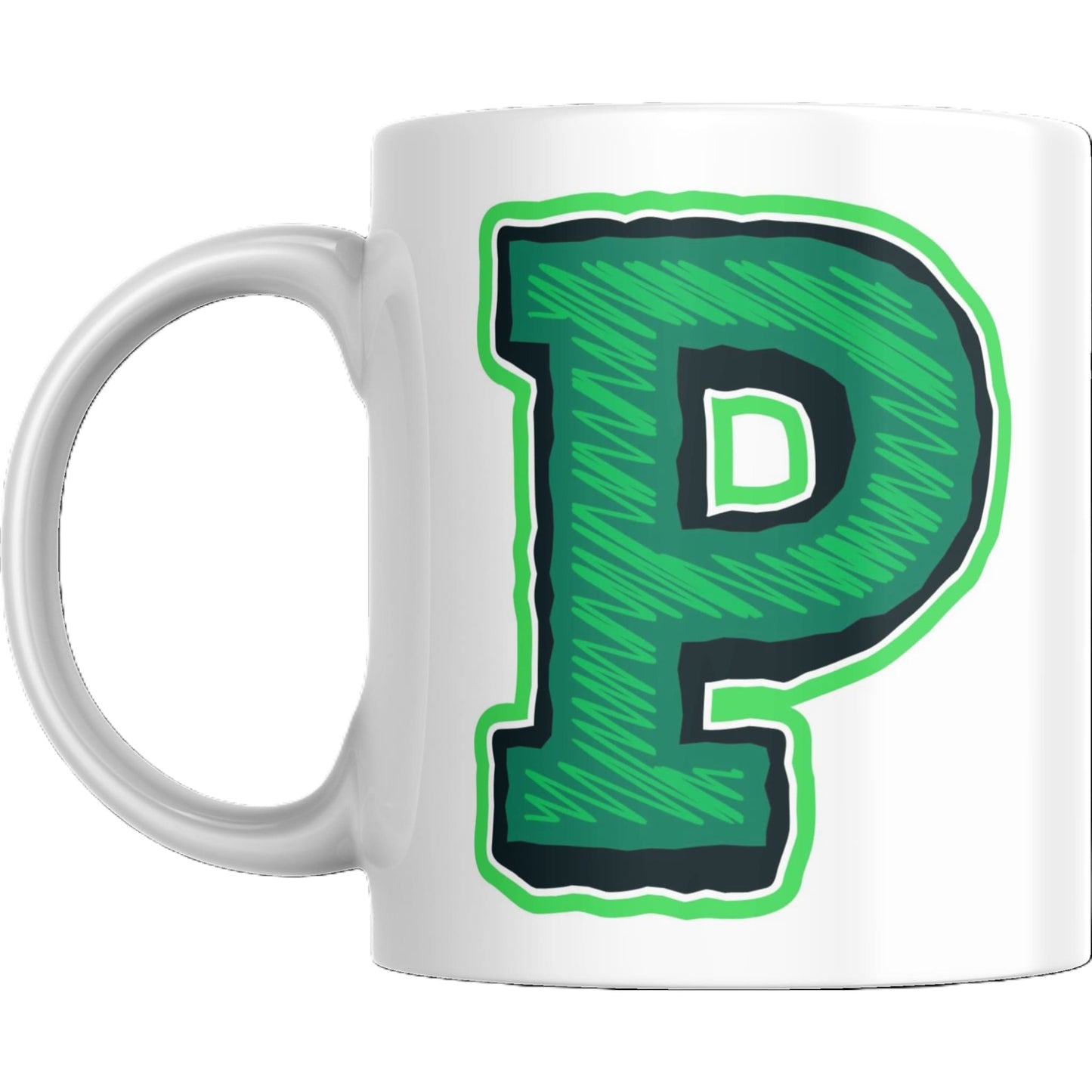 Coffee Mug - Decorative Colorful Alphabet Letter - Coffee Mugs