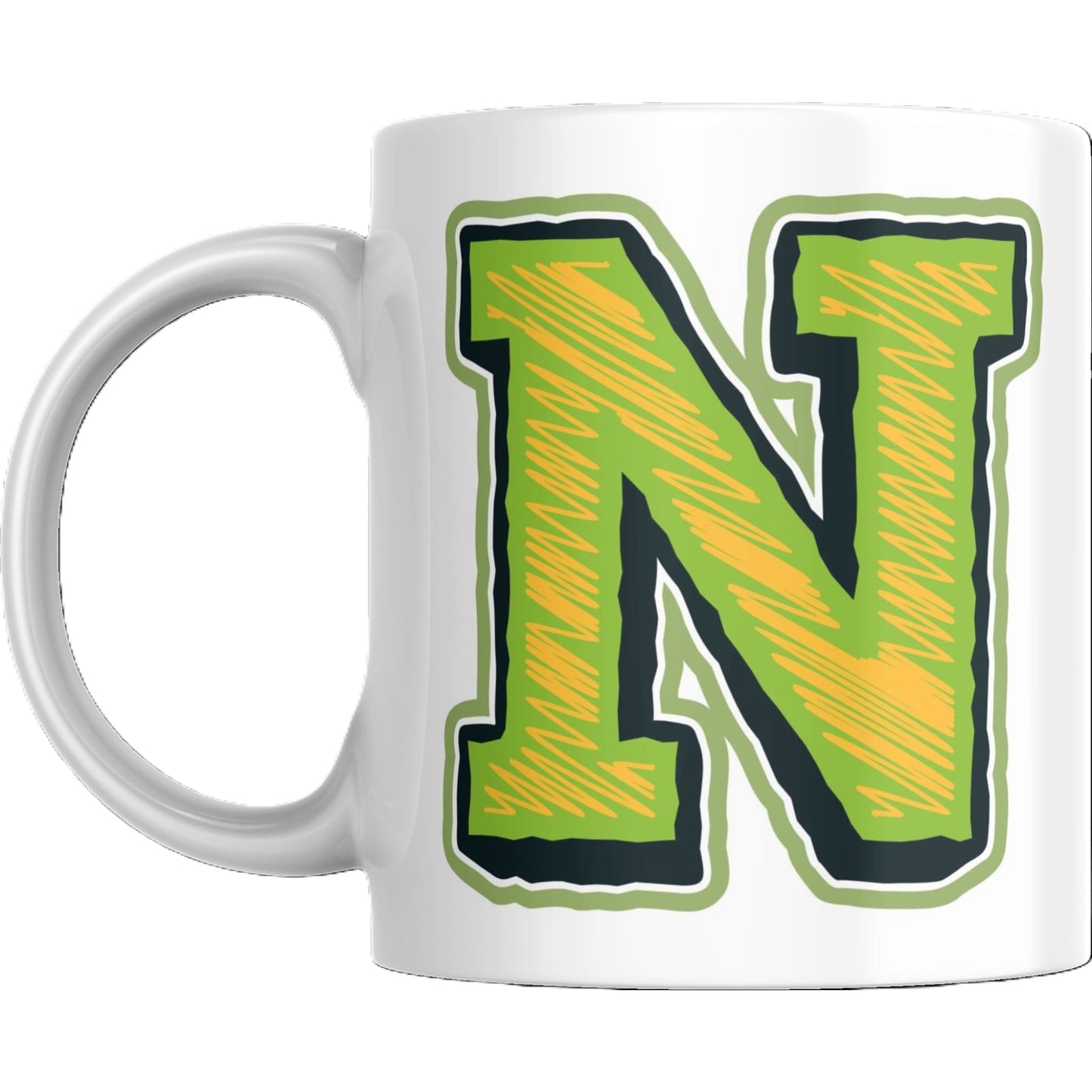 Coffee Mug - Decorative Colorful Alphabet Letter - Coffee Mugs