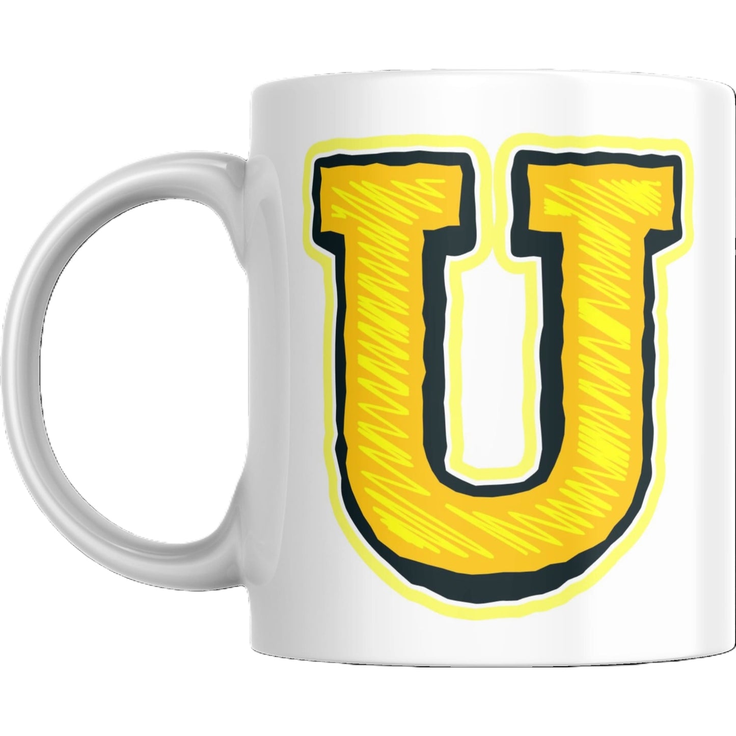 Coffee Mug - Decorative Colorful Alphabet Letter - Coffee Mugs