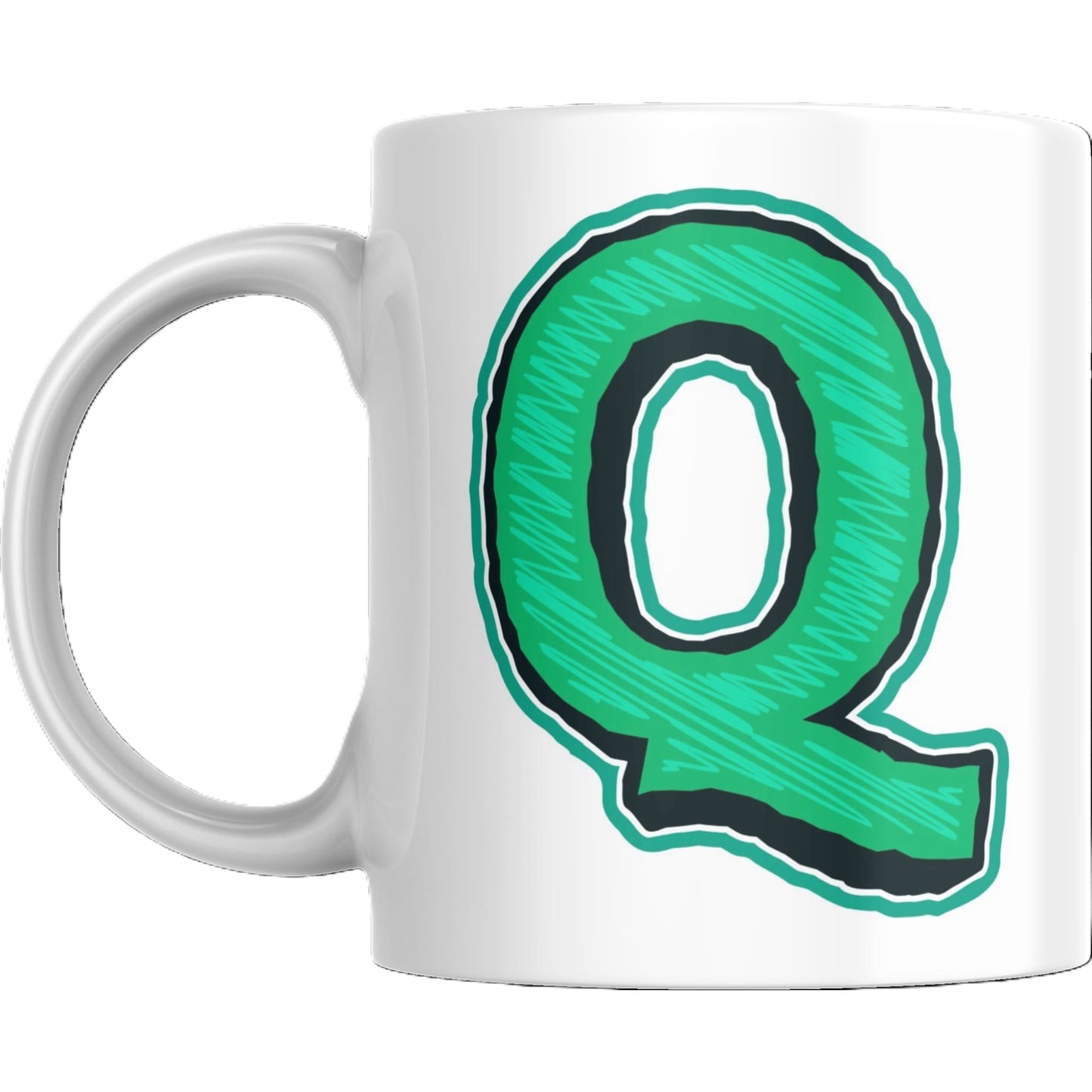 Coffee Mug - Decorative Colorful Alphabet Letter - Coffee Mugs