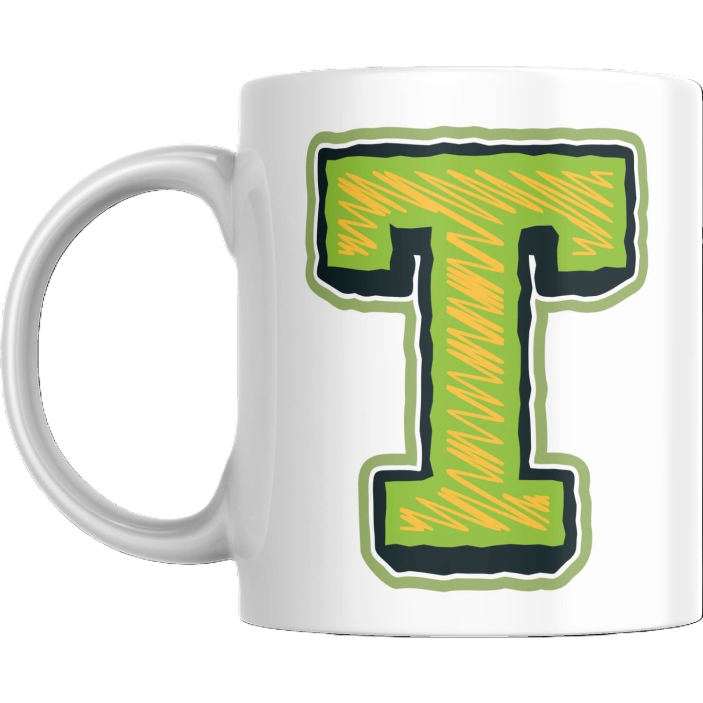 Coffee Mug - Decorative Colorful Alphabet Letter - Coffee Mugs