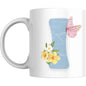 Coffee Mug Floral Butterfly Alphabet - Coffee Mugs