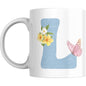 Coffee Mug Floral Butterfly Alphabet - Coffee Mugs