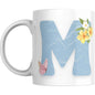 Coffee Mug Floral Butterfly Alphabet - Coffee Mugs