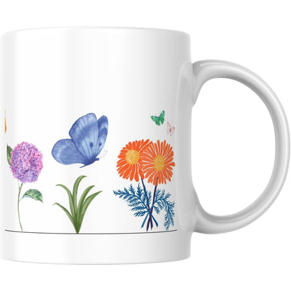 Coffee Mug Floral Butterfly - Coffee Mugs
