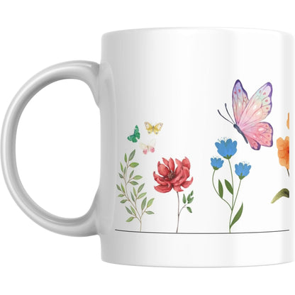 Coffee Mug Floral Butterfly - Coffee Mugs
