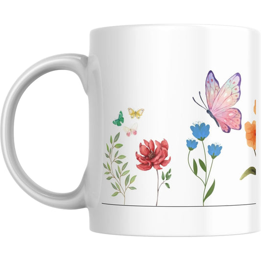 Coffee Mug Floral Butterfly - Coffee Mugs