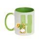 Coffee Mug - Green Alphabet Letter Initial Garden Gnome - Coffee Mugs