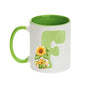Coffee Mug - Green Alphabet Letter Initial Garden Gnome - Coffee Mugs