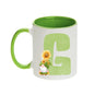 Coffee Mug - Green Alphabet Letter Initial Garden Gnome - Coffee Mugs