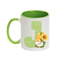 Coffee Mug - Green Alphabet Letter Initial Garden Gnome - Coffee Mugs