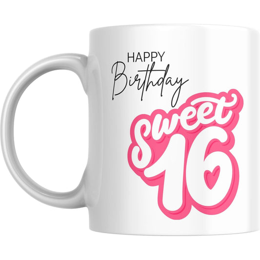 Coffee Mug Sweet 16 Happy Birthday - Coffee Mugs