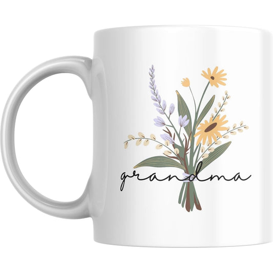 Coffee Mug Floral Grandma - Coffee Mugs