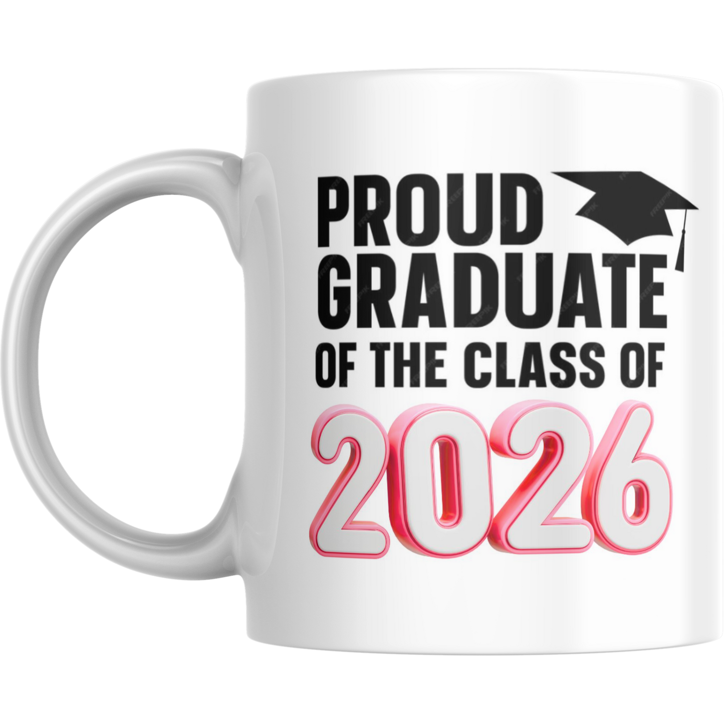 Coffee Mug | Proud Graduate Class of 2026 Pink | Graduation Gift