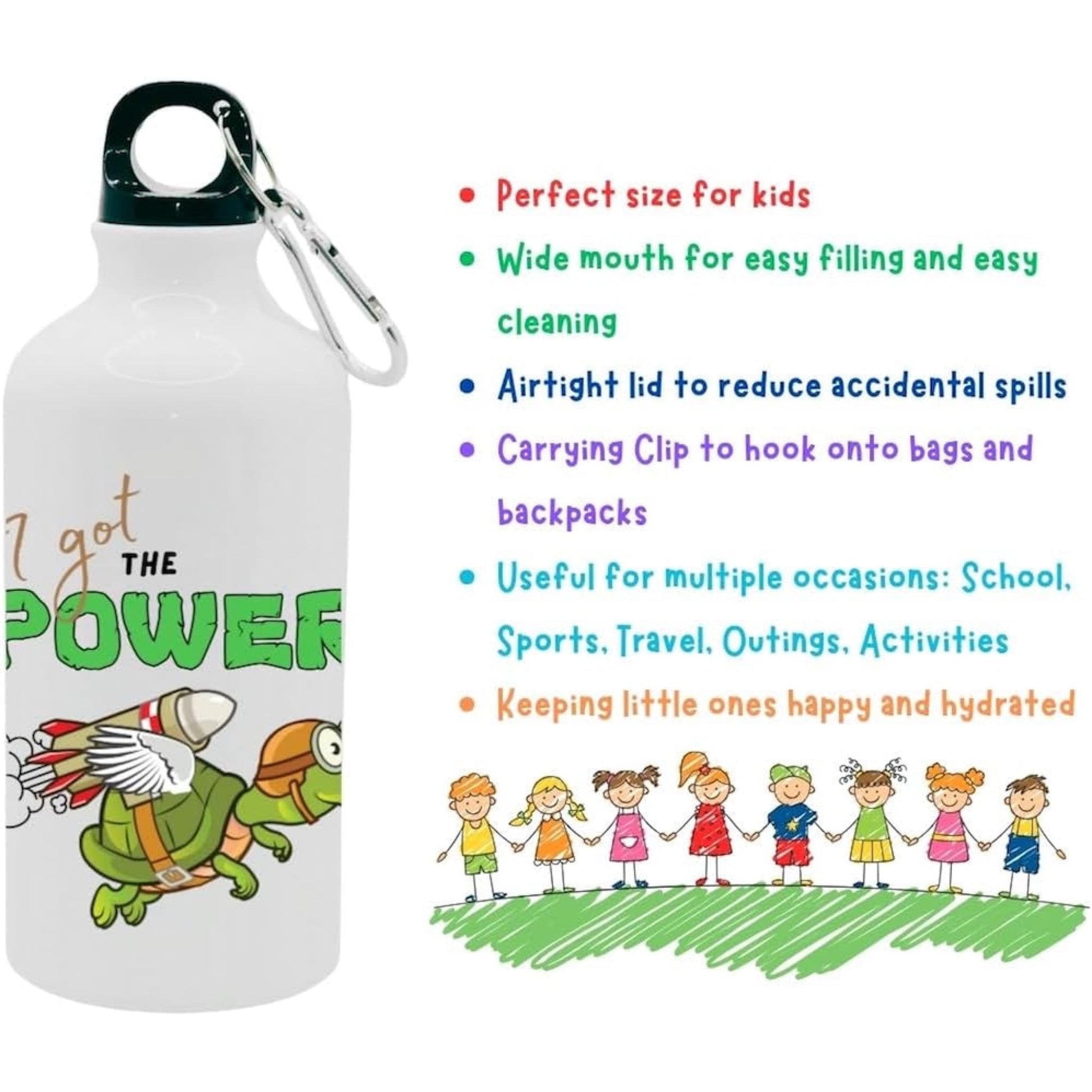 Kids Water Bottle Jetpack Tortoise - Water Bottle