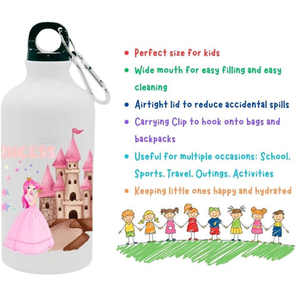 Kids Water Bottle Princess and Castle - Water Bottle