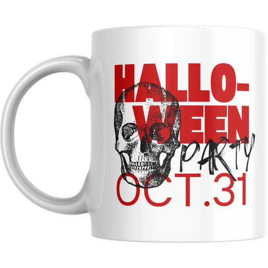 Mug - Halloween Party Skull Novelty Invitation Gift - Coffee Mugs
