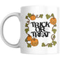 Mug - Halloween Trick or Treat with Pumpkin and Vine Motif - Coffee Mugs