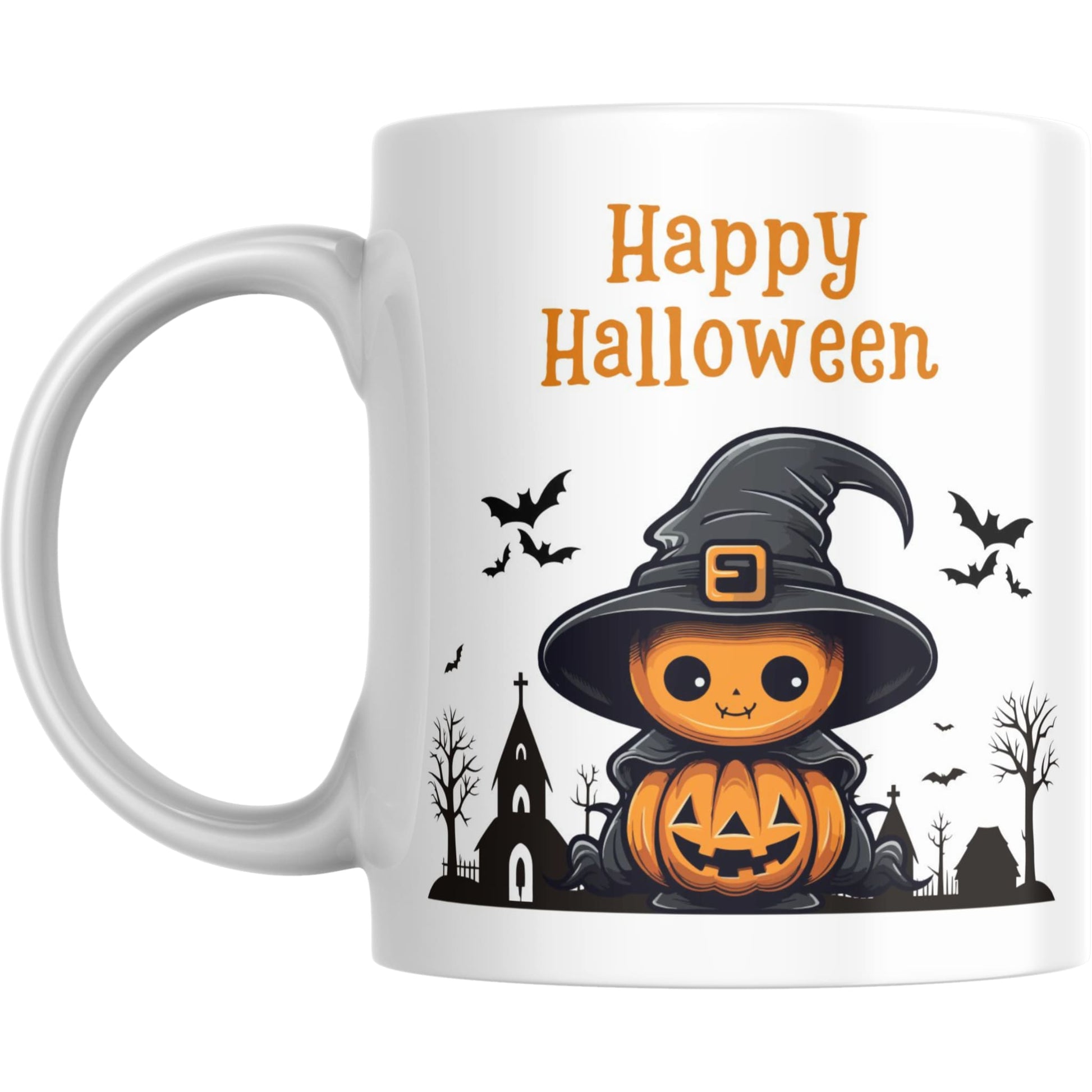 Mug - Happy Halloween Cute Witch Pumpkin Gift - Coffee Mugs
