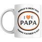 Coffee Mug Worlds Best Dad I Love You Papa Fathers Day